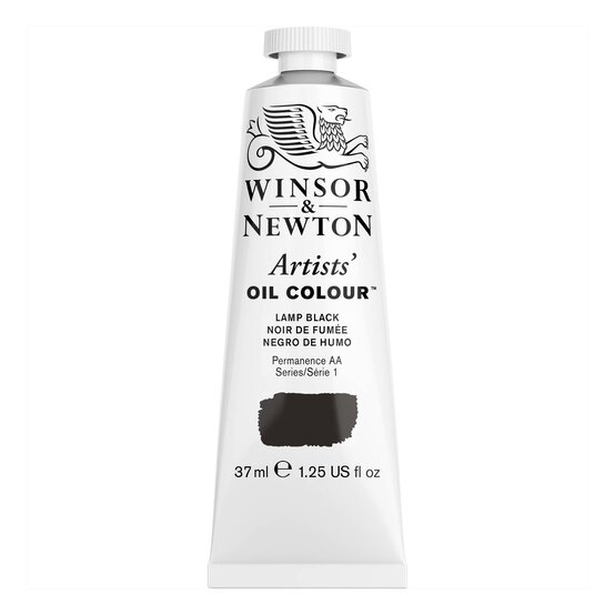 Winsor and Newton Artists Oil Colour Lamp Black 37ml