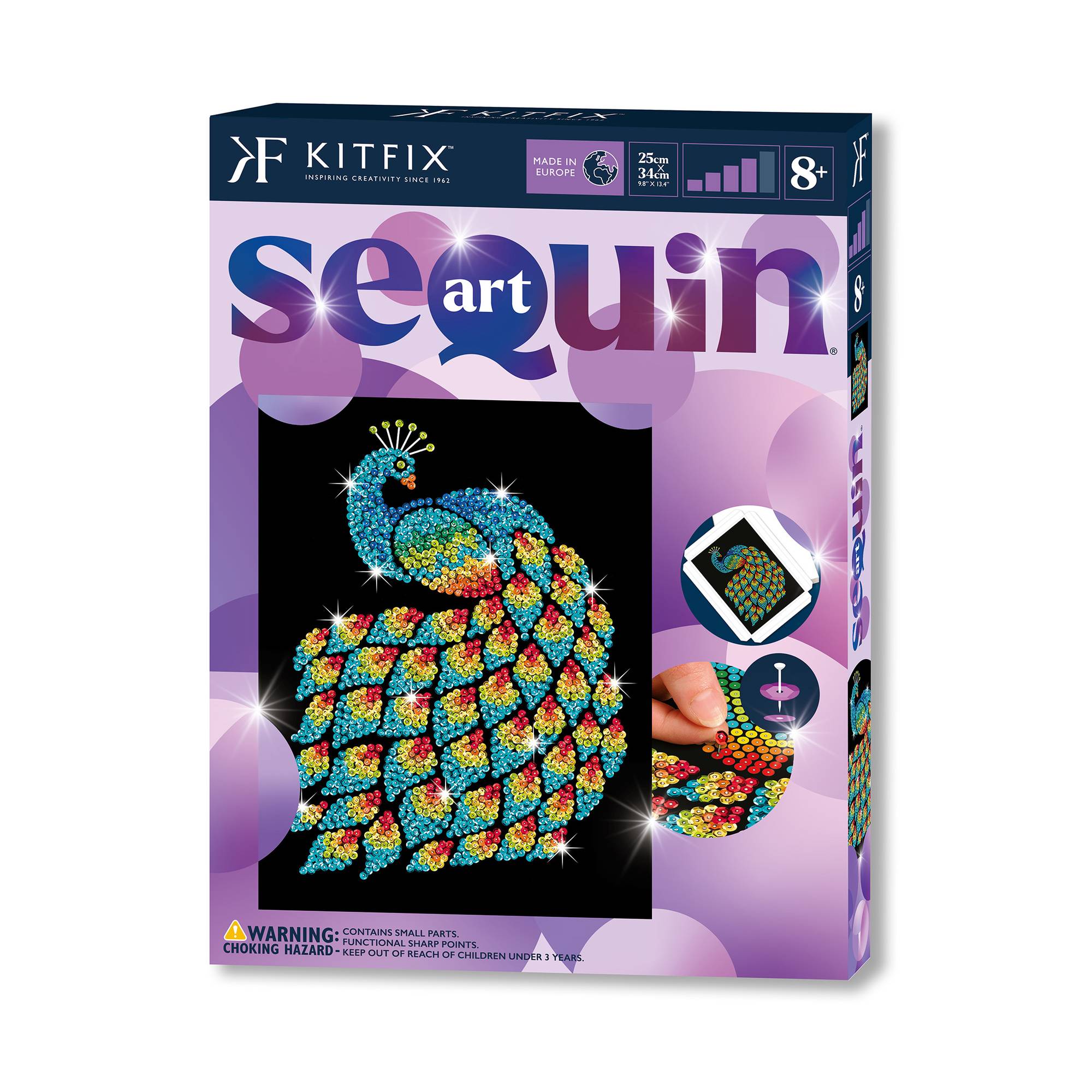 Kitfix Peacock Sequin Art Purple Kit