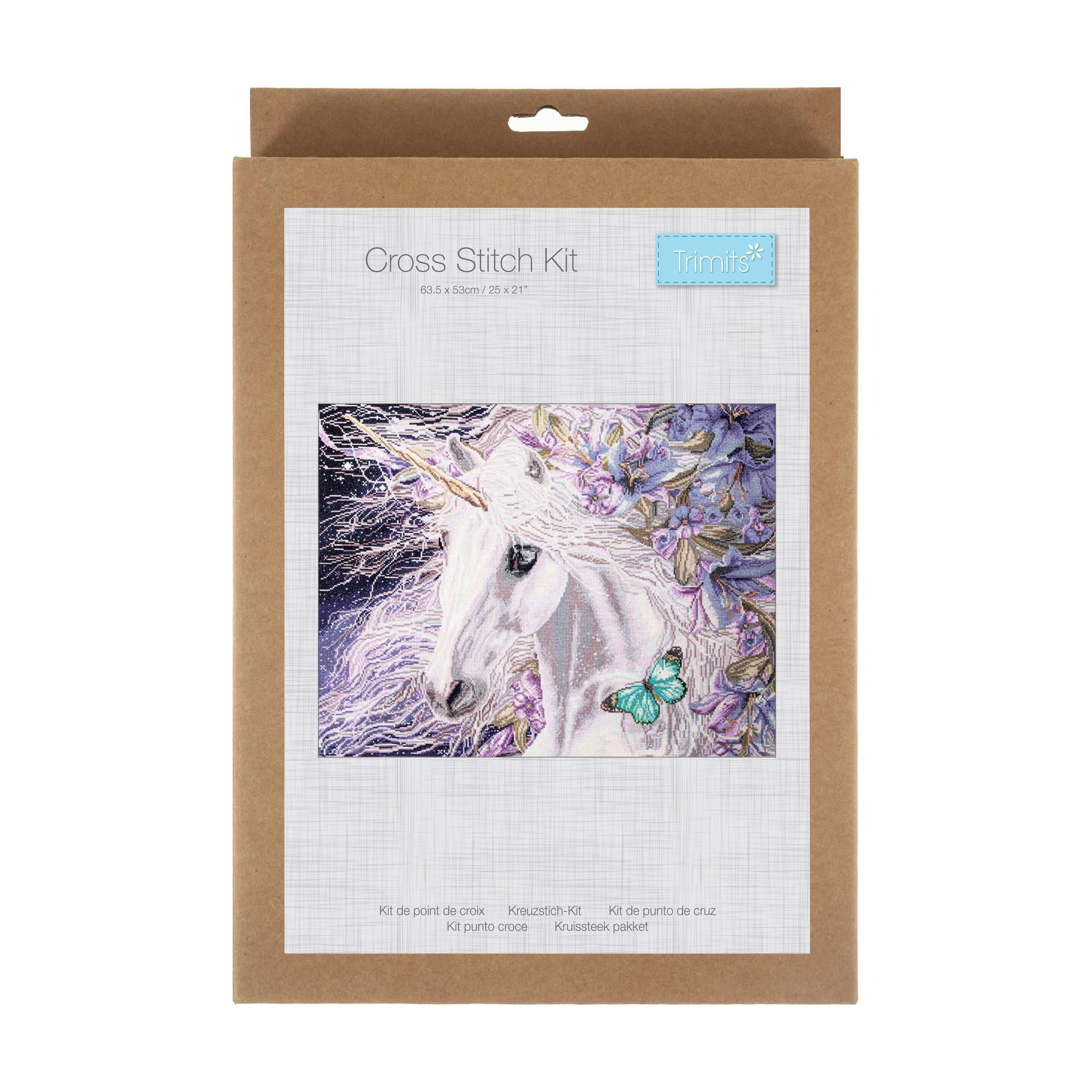 Trimits Unicorn XL Cross Stitch Kit 55.5cm x 45cm