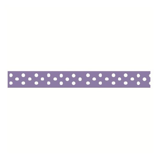 Lavender Polka Dot Grosgrain Ribbon 9mm x 5m