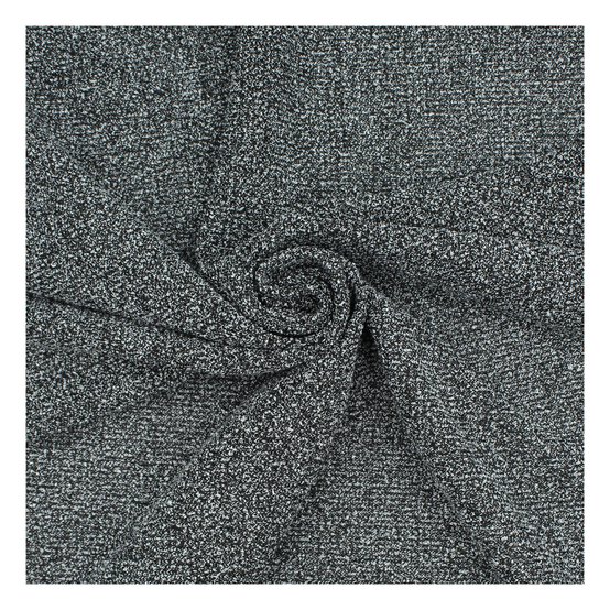 Black Boucle Jersey Fabric by the Metre