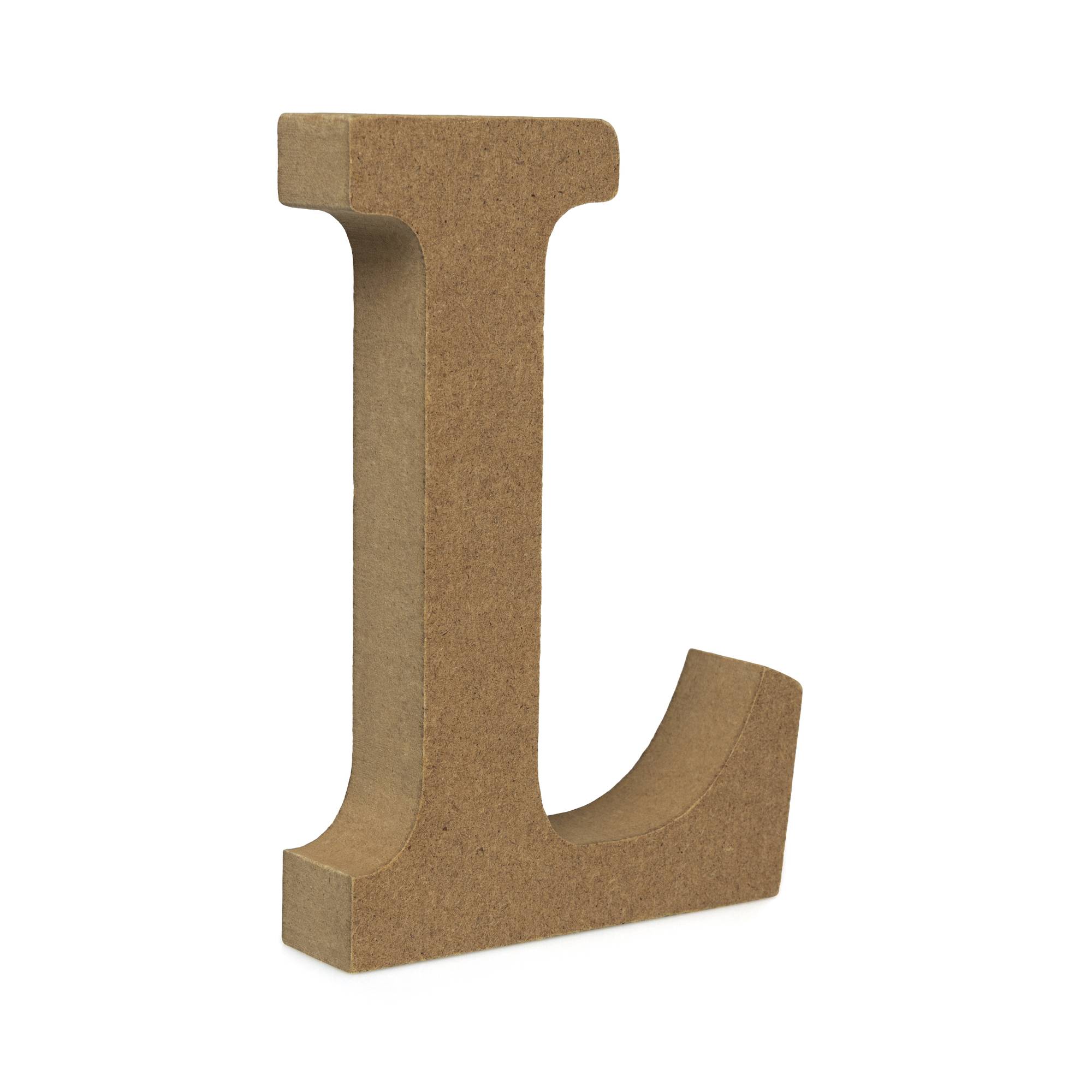 MDF Wooden Letter L 13cm