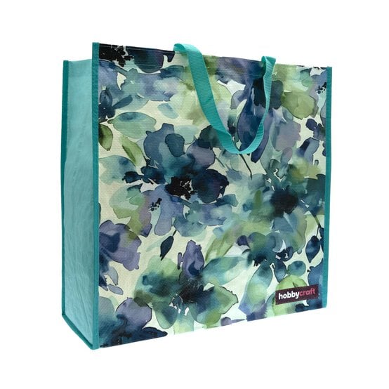 Blue Watercolour Woven Bag for Life