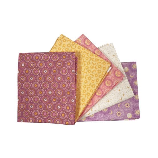 Golden Cosmos Cotton Fat Quarters 5 Pack