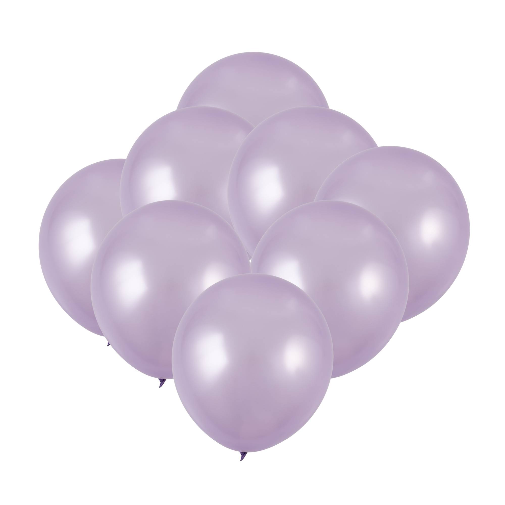 Purple Pearlised Latex Balloons 8 Pack