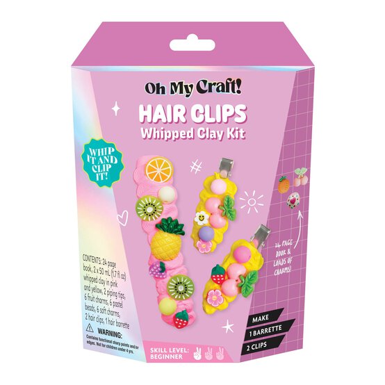 Oh My Craft! Hair Clips Whipped Clay Kit