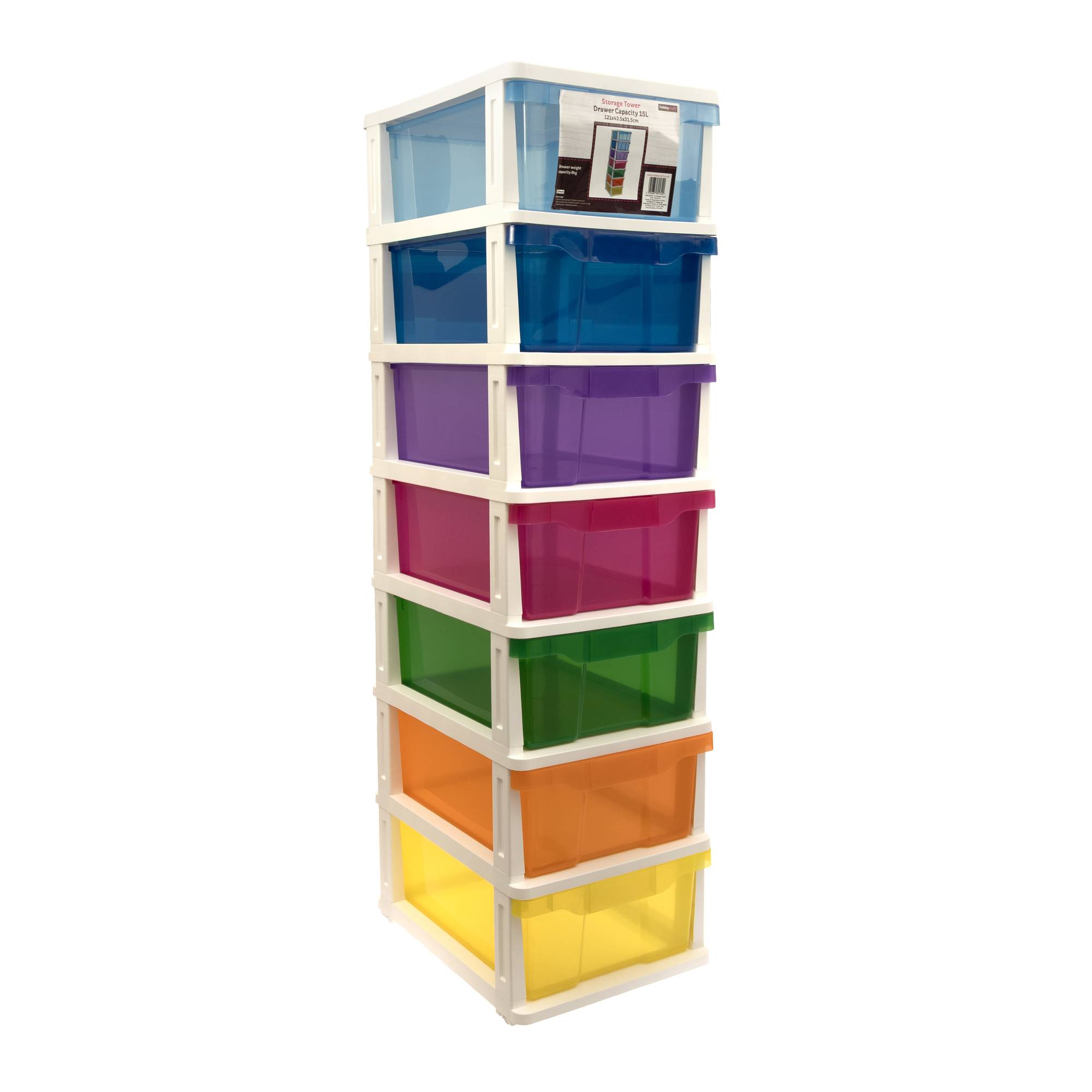 Multicolour Storage Tower 7 Drawers
