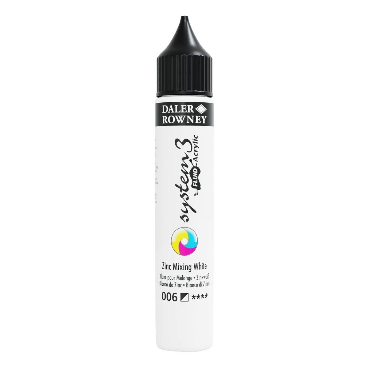 Daler-Rowney System3 Zinc Mixing White Fluid Acrylic 29.5ml (006)
