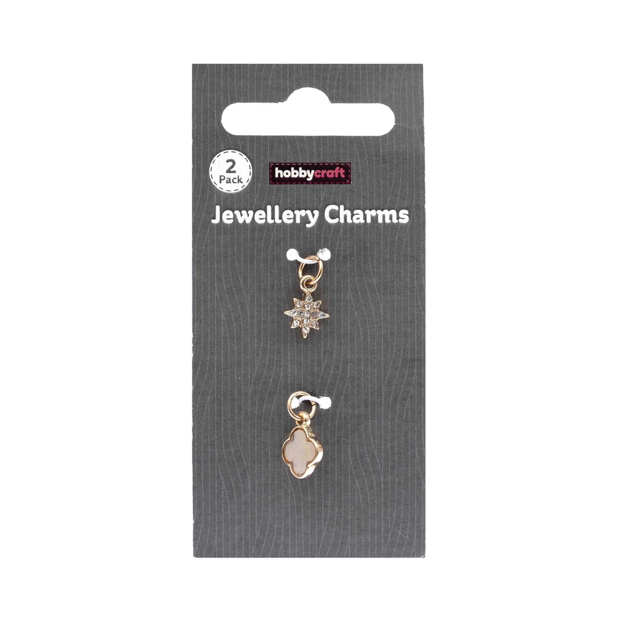 Gold Star Jewellery Charms 2 Pack
