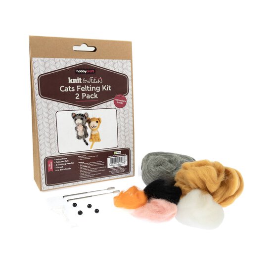 Cats Felting Kit 2 Pack