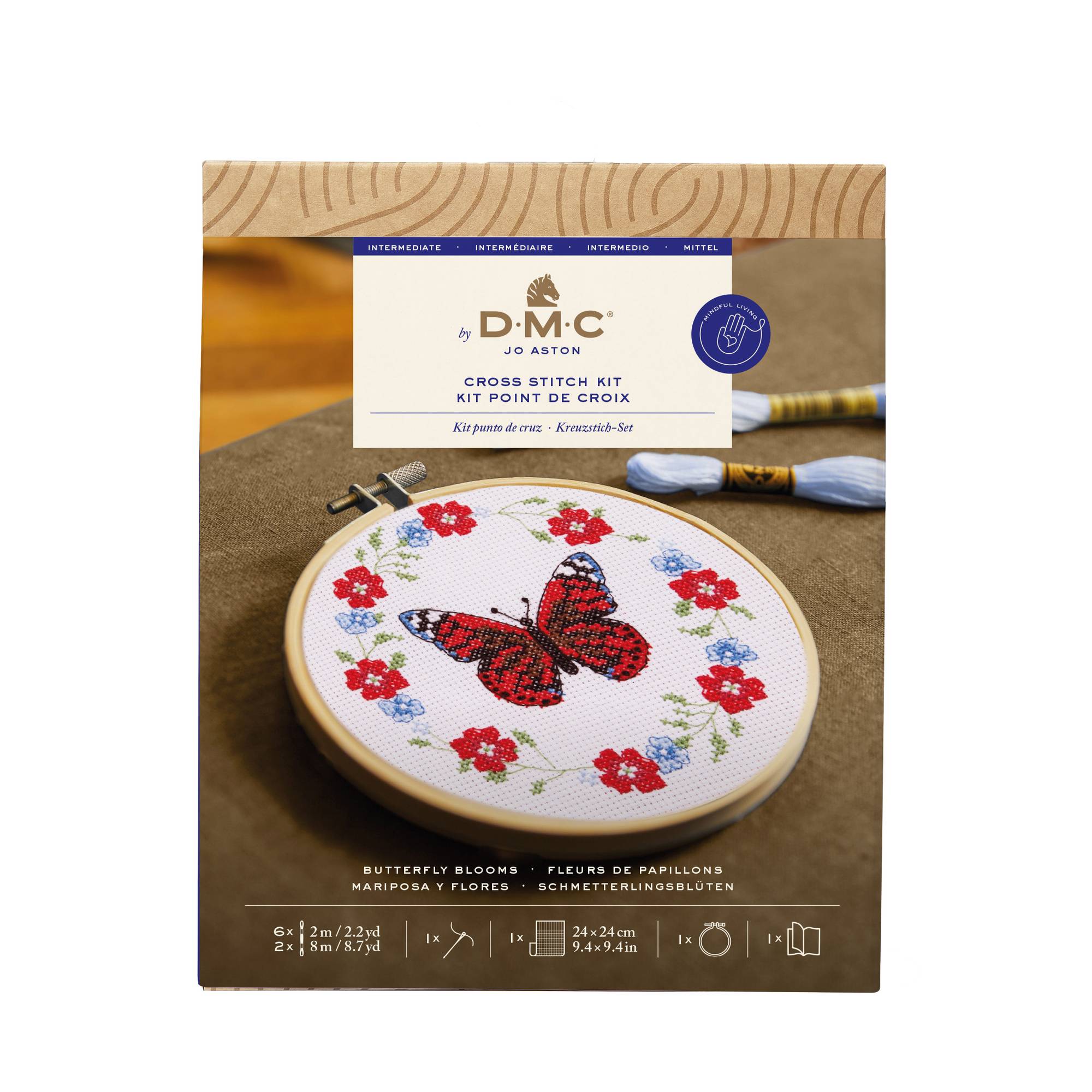DMC Butterfly Blooms Cross Stitch Kit