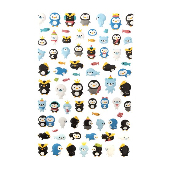 Penguin Puffy Stickers