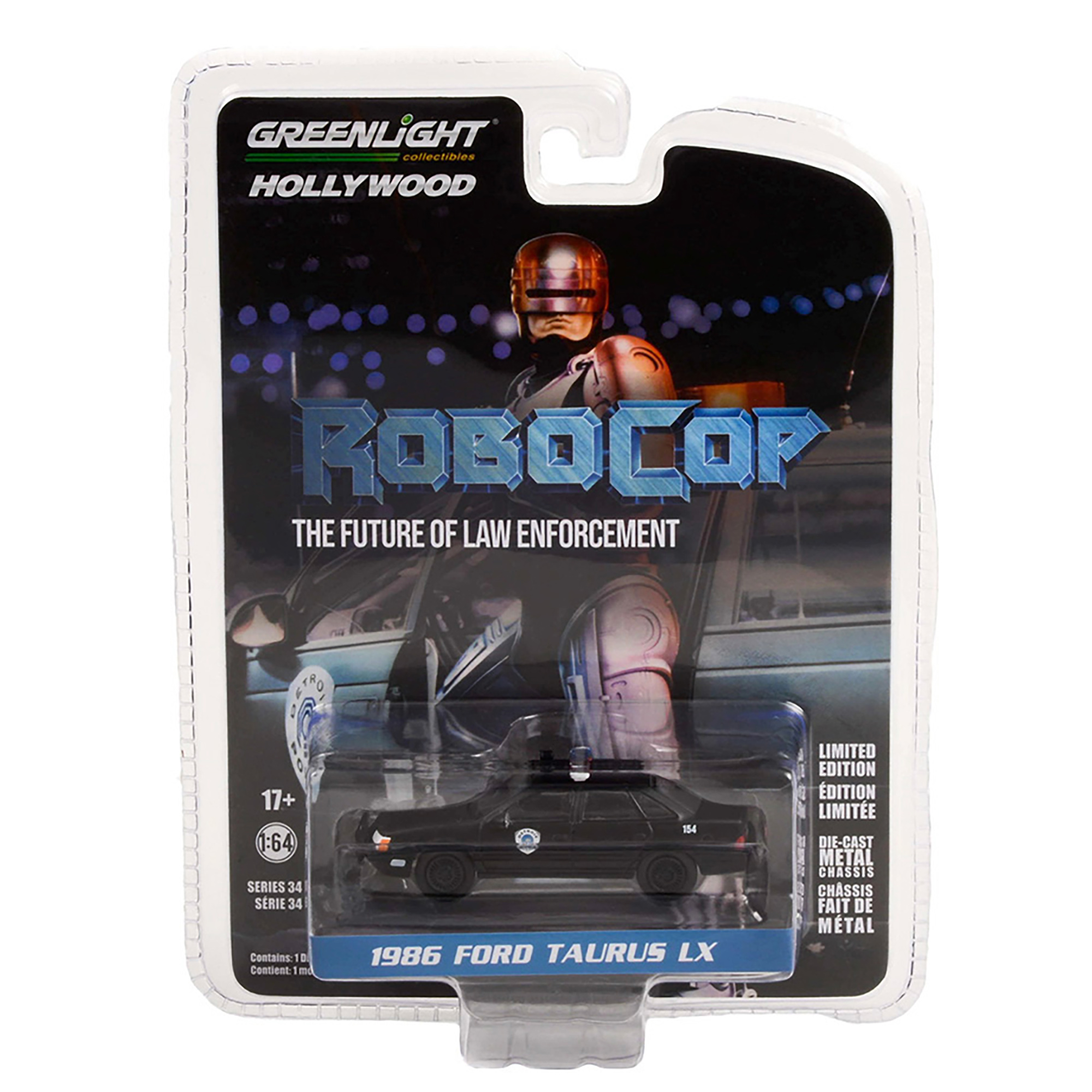 Robocop 1986 Ford Taurus LX Diecast Model 1:64