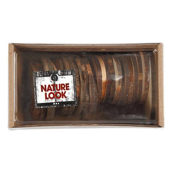 Wooden Discs with Holes 25 Pack