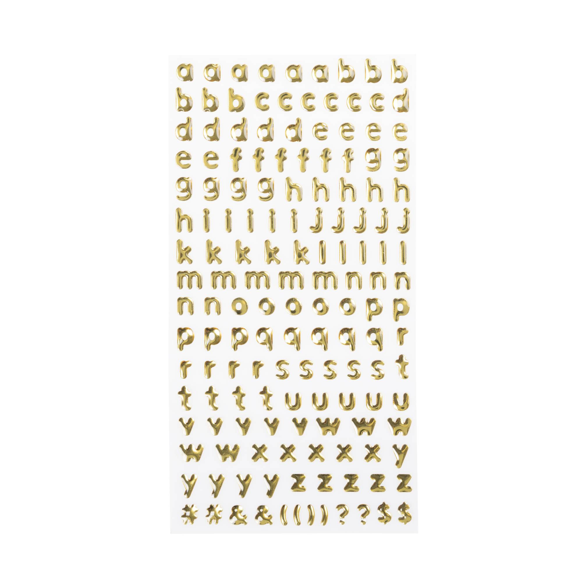 Gold Epoxy Alphabet Stickers