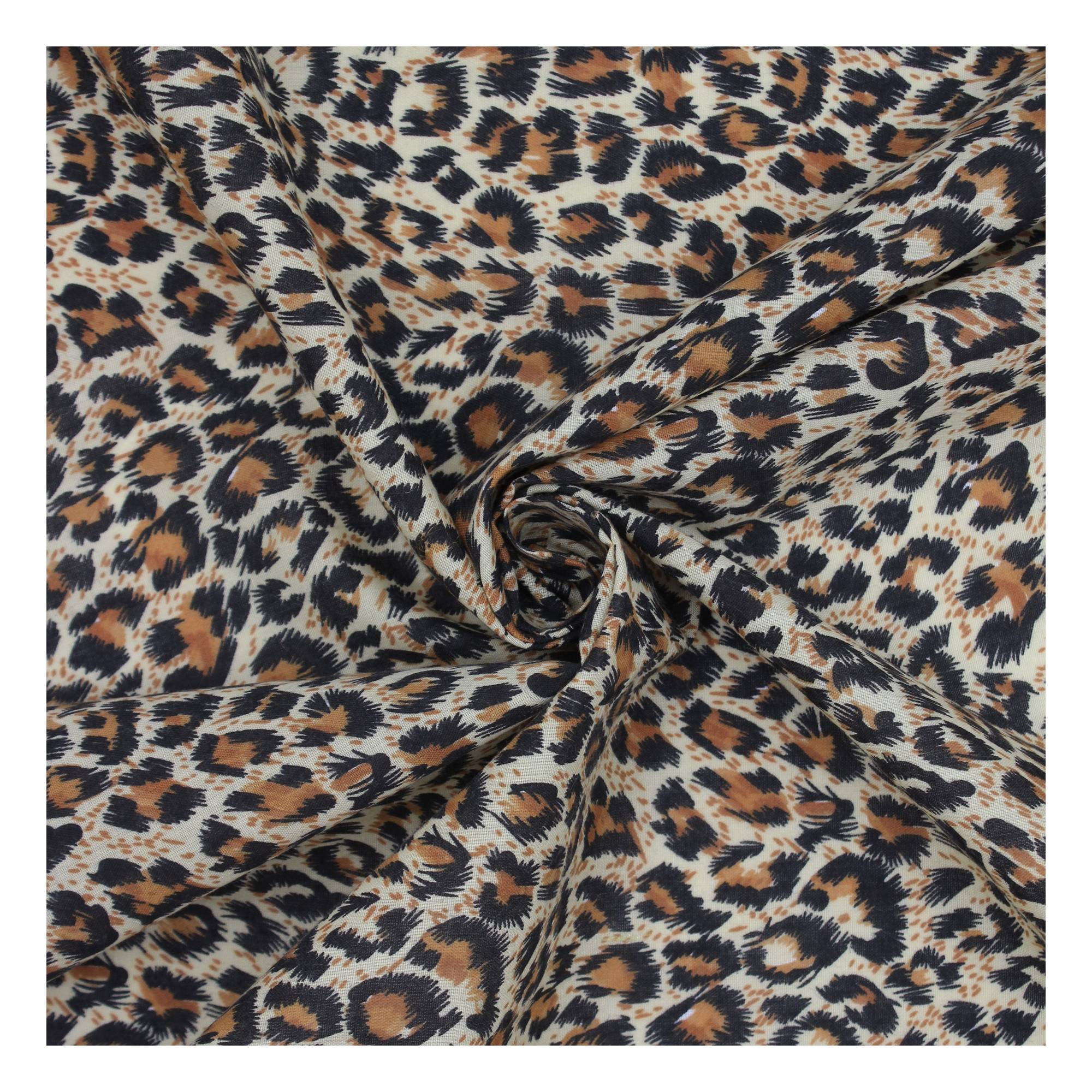 Leopard Print Polycotton Fabric by the Metre