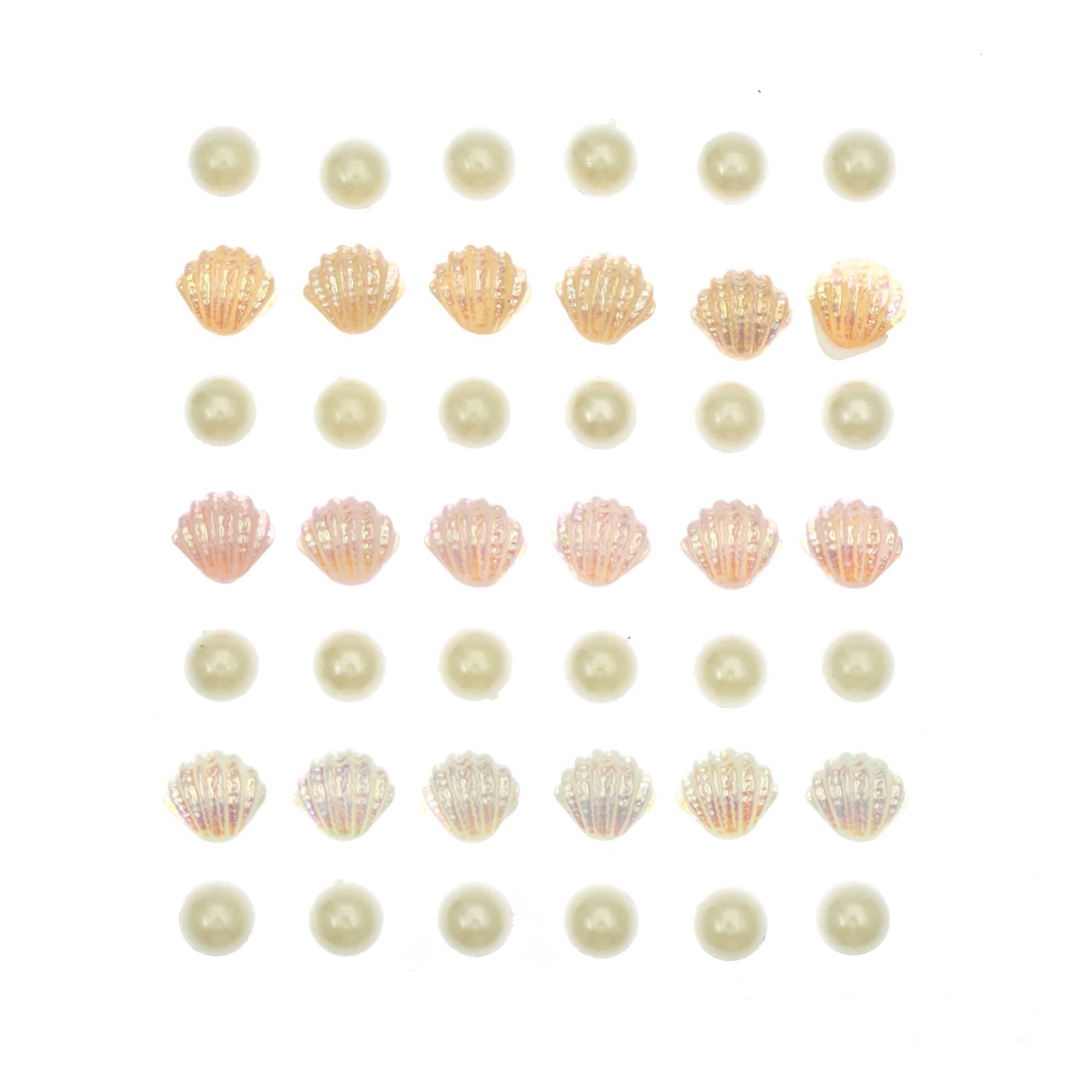 Adhesive Shells and Pearls 42 Pack
