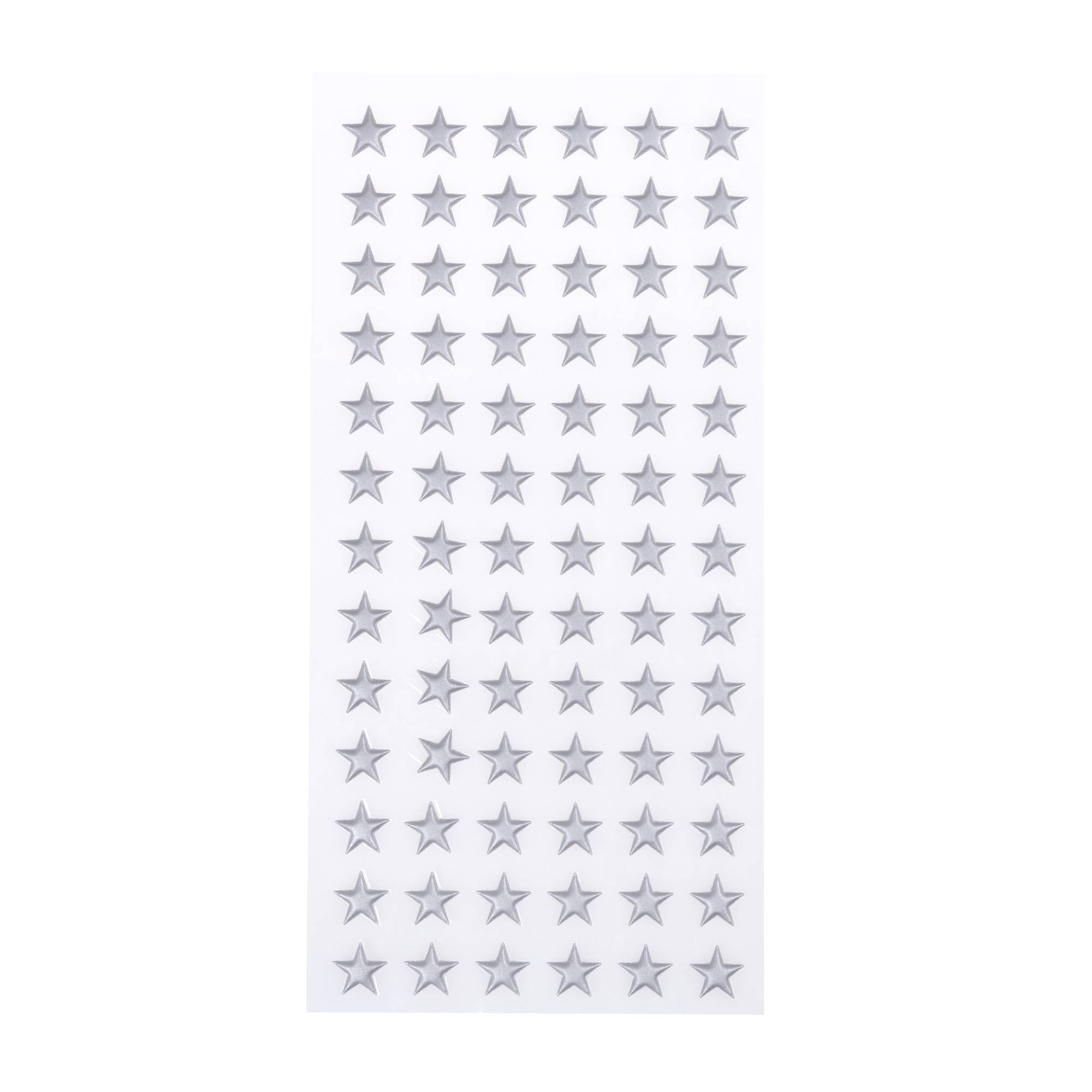 Silver Star Puffy Stickers 78 Pack