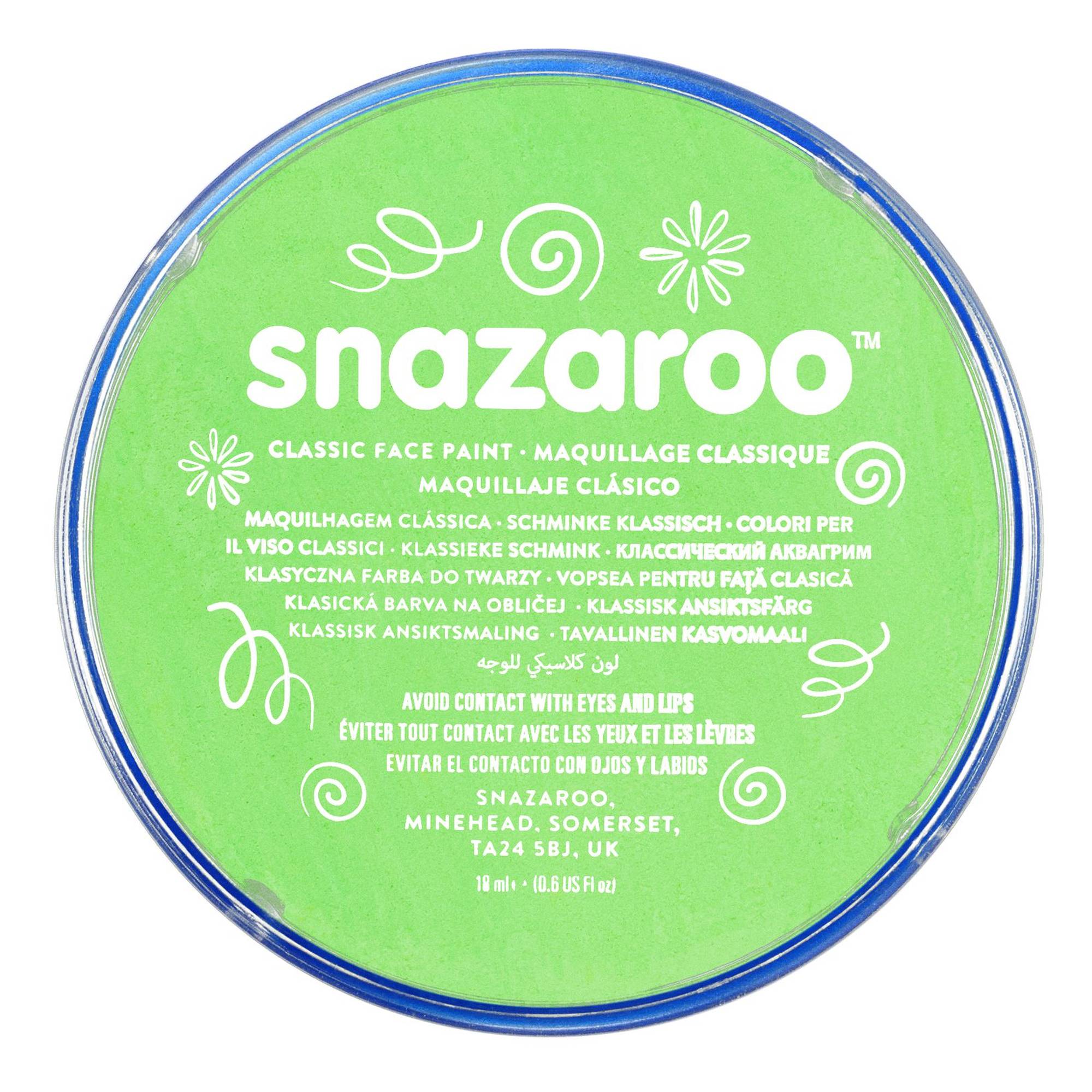 Snazaroo Lime Green Face Paint Compact 18ml