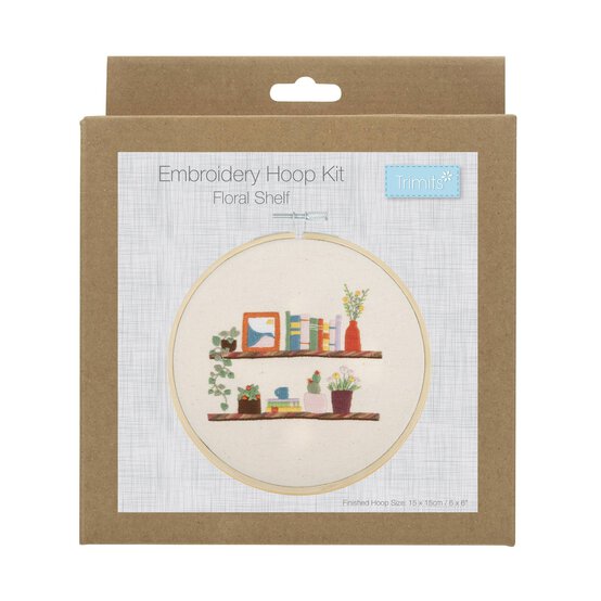 Trimits Floral Shelf Embroidery Hoop Kit