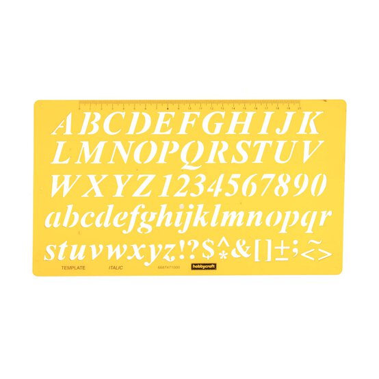 Italic Font Stencil