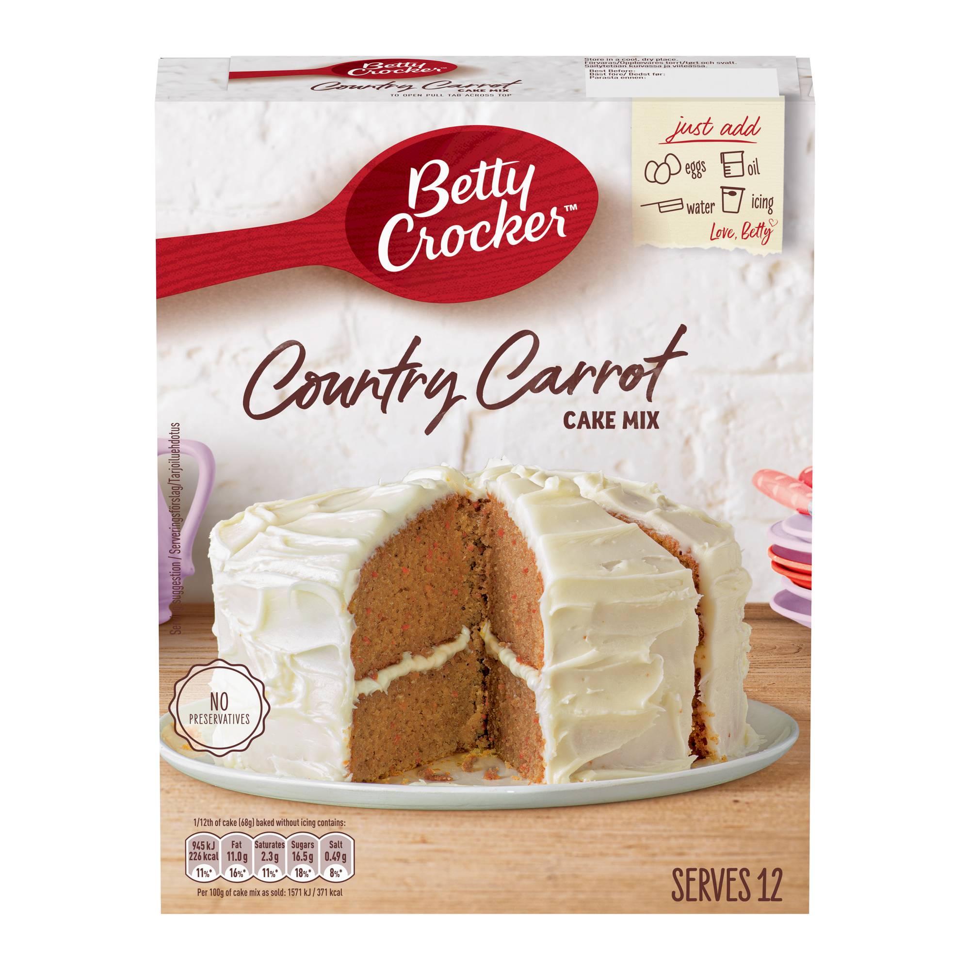 Betty Crocker Country Carrot Cake Mix 425g