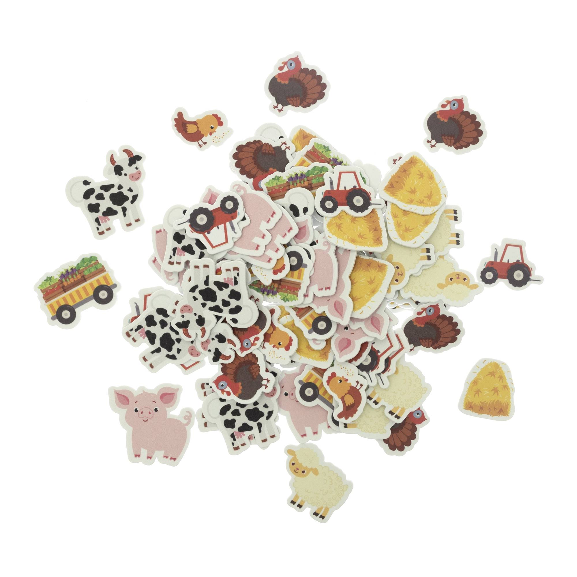 Farm Animal Foam Stickers 42g