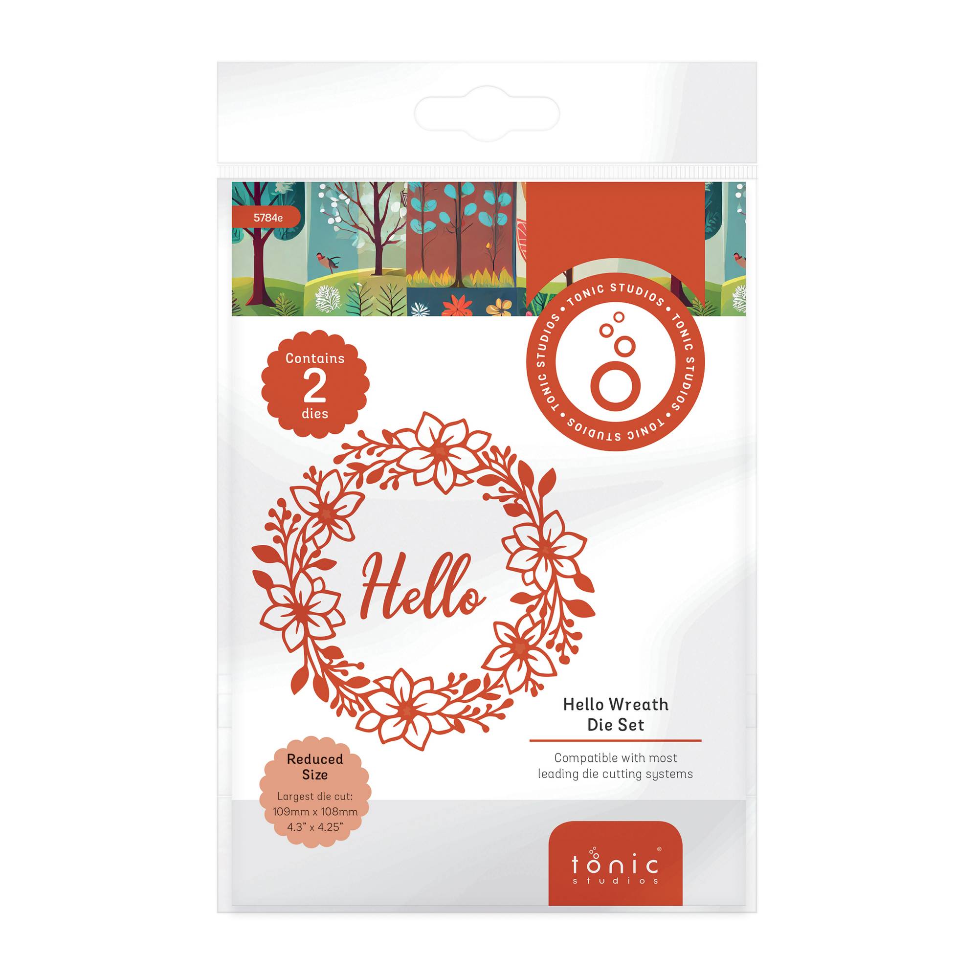 Tonic Studios Hello Wreath Die Set 2 Pieces