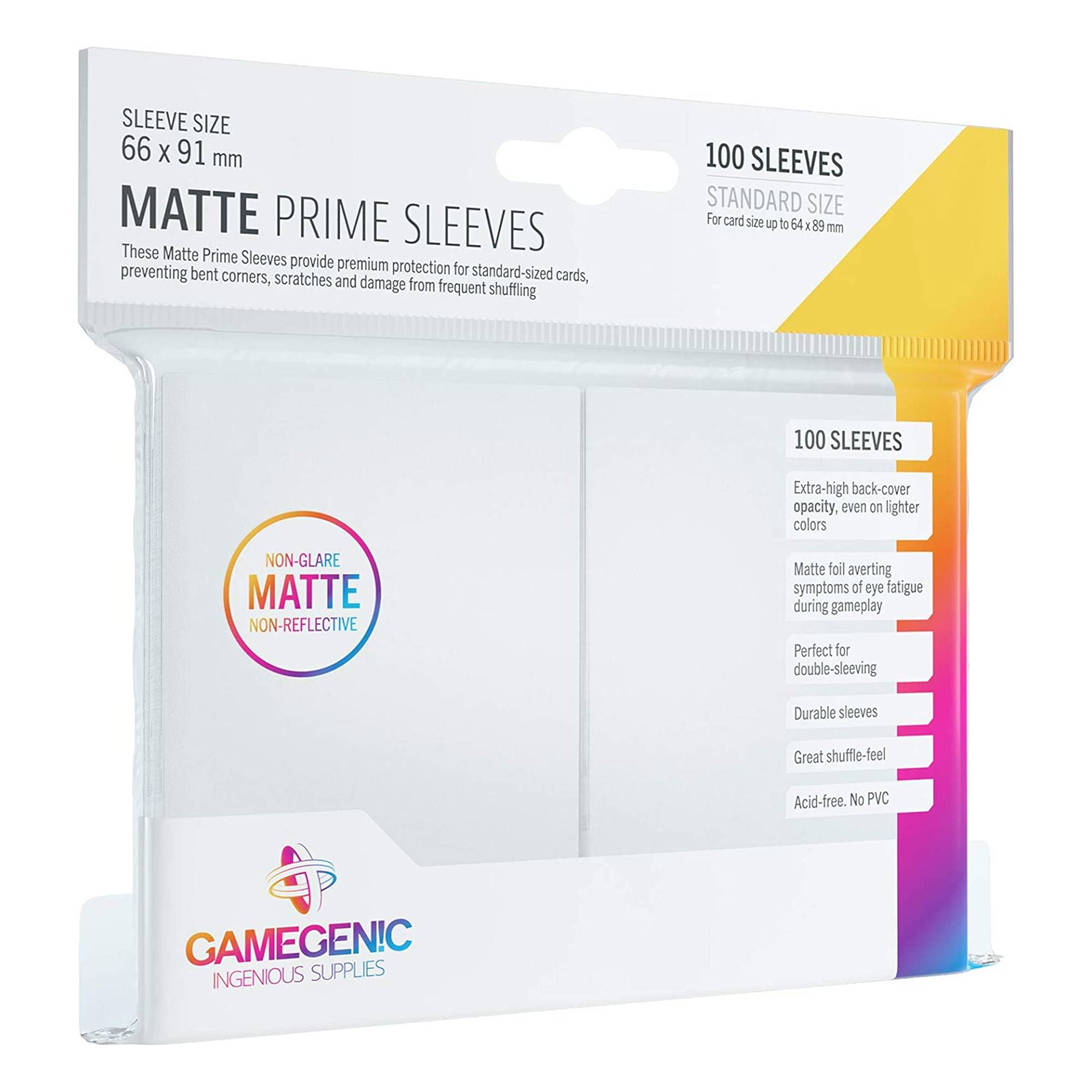 Gamegenic White Matte Prime Card Sleeves 100 Pack