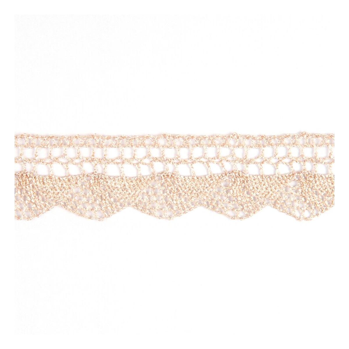 Light Gold 25mm Metallic Lace Trim by the Metre