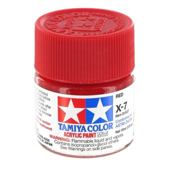 Tamiya Colour Acrylic Paint X-7 Red 10ml