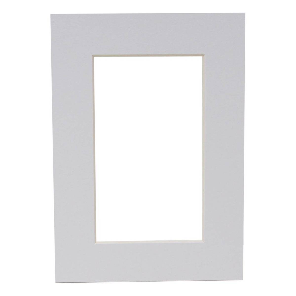 Iced White Single Aperture Mount 7 x 5 Inches