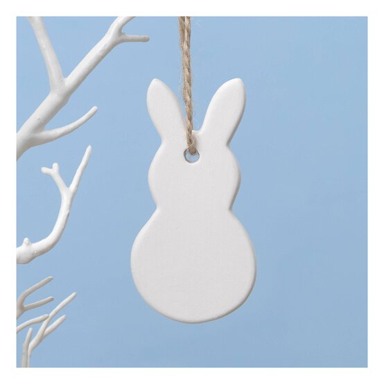 Hanging Ceramic Bunny Decoration 7.5cm