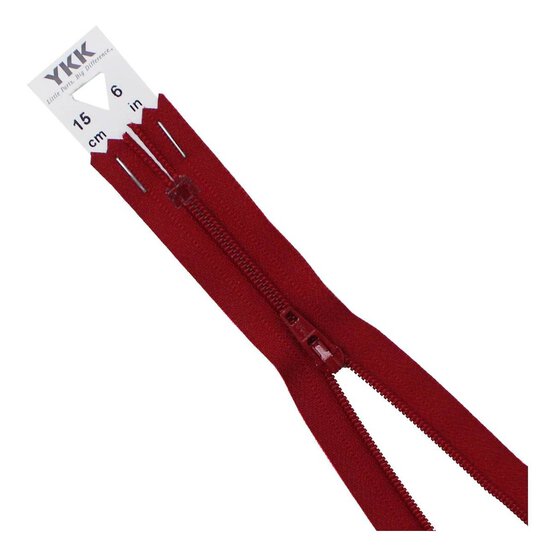YKK Burgundy Dress and Skirt Zip 15cm