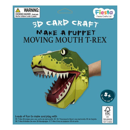 Make a Moving Mouth T-Rex Puppet Kit