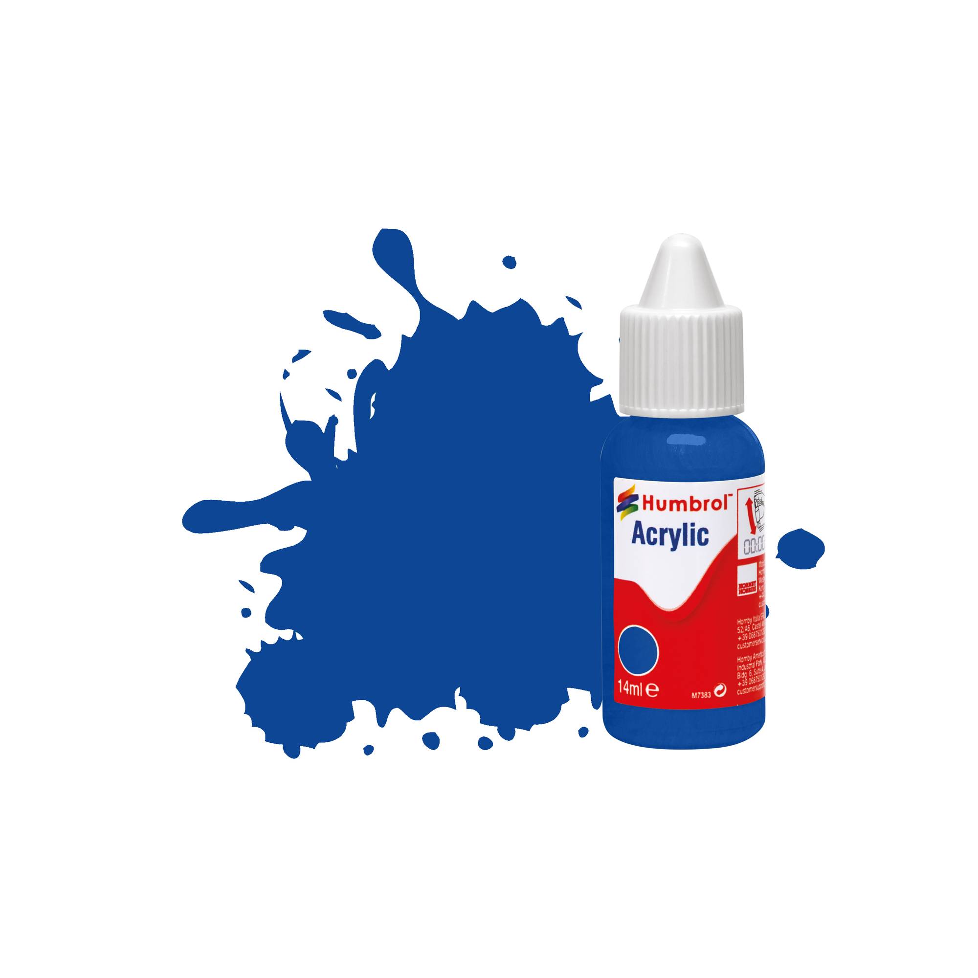 Humbrol 14 French Blue Gloss Acrylic Paint Dropper 14ml