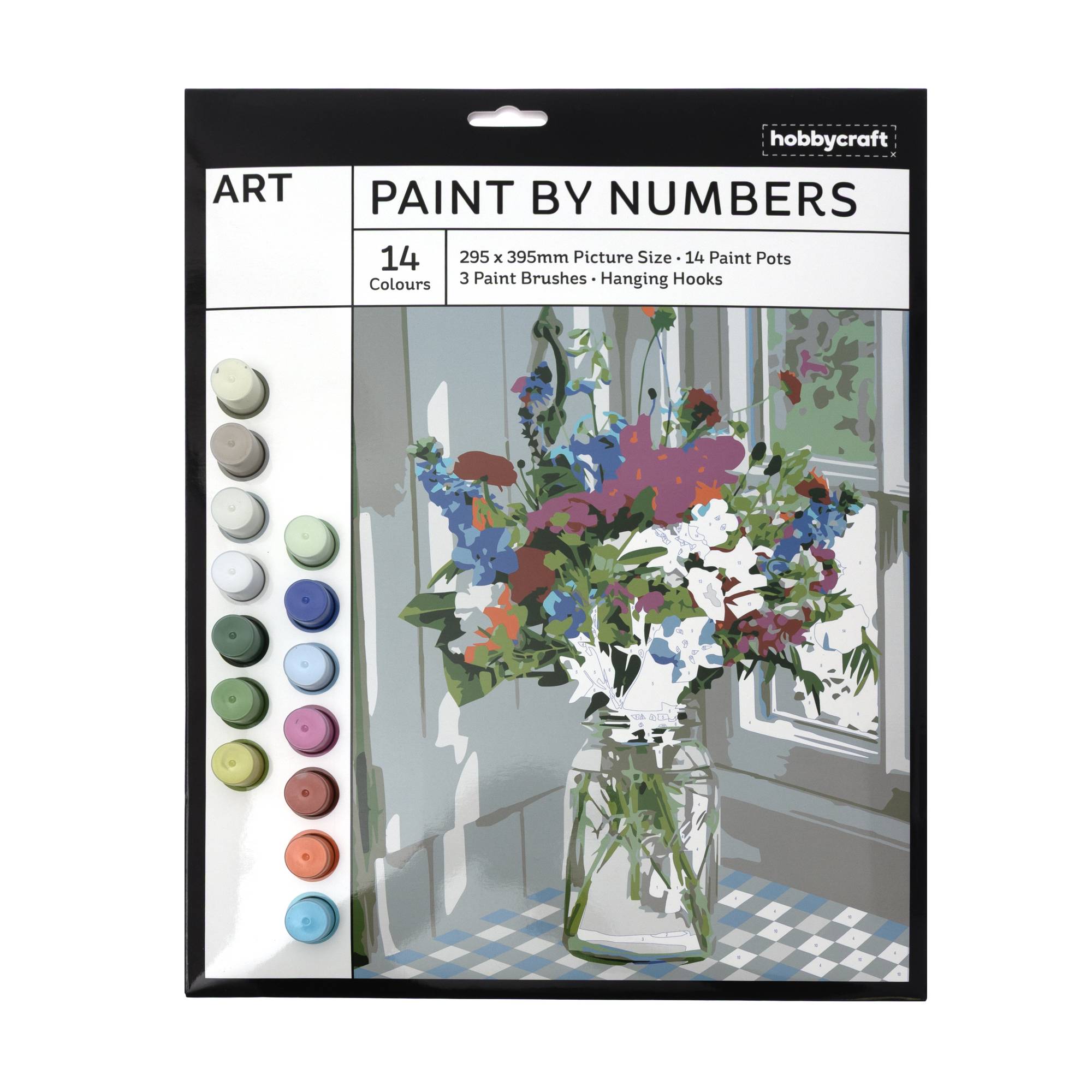 Flowers in the Window Paint by Numbers