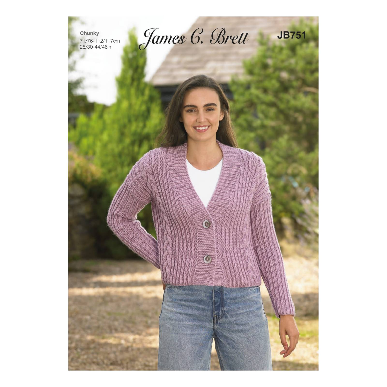 James C Brett Chunky Cardigan Pattern JB751