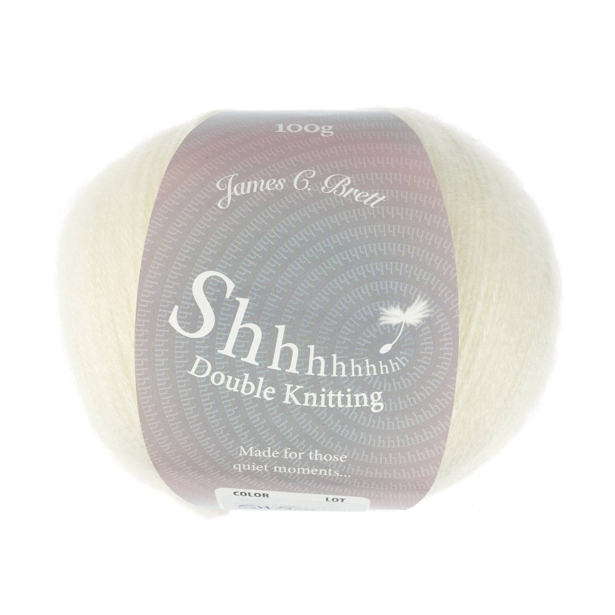 James C Brett Ivory Shhh DK Yarn 100g