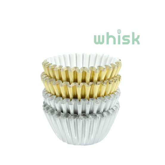 Whisk Gold and Silver Mini Cupcake Cases 100 Pack