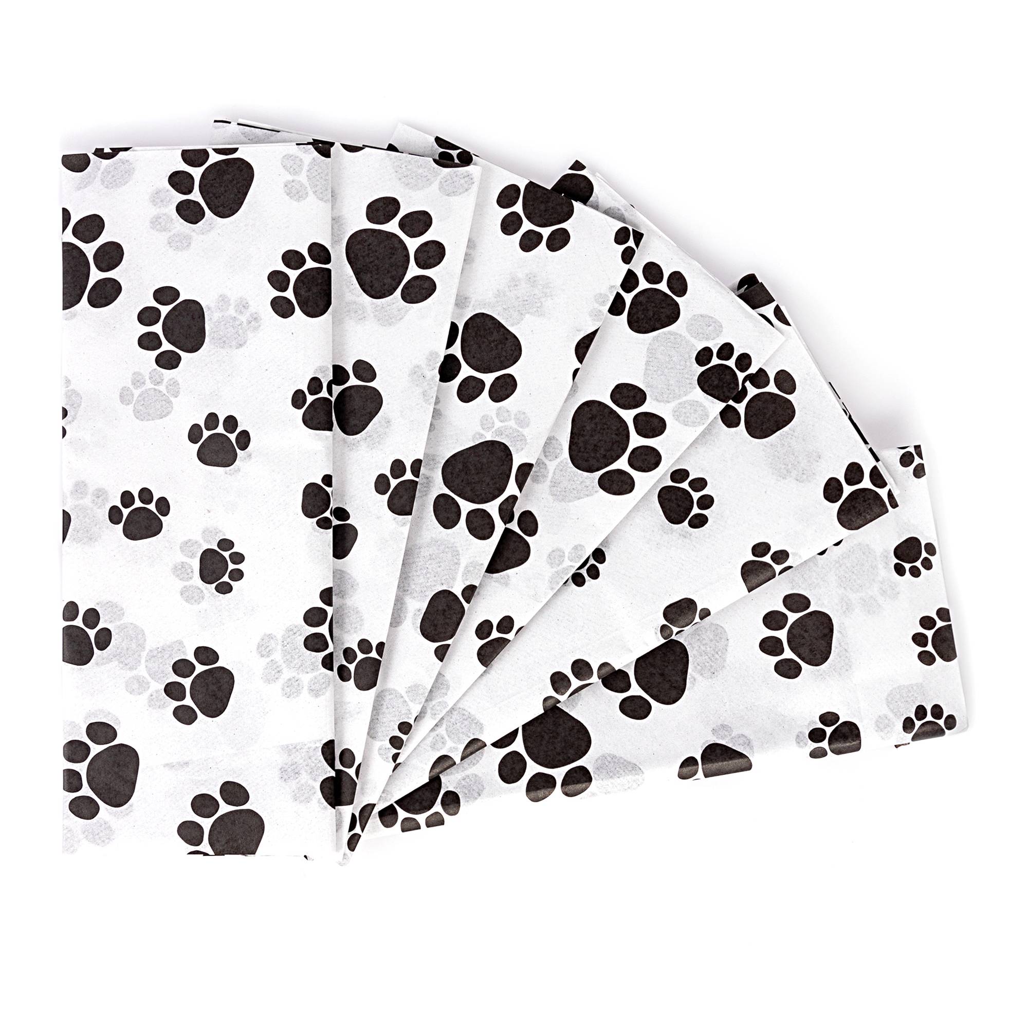 Paw Print Printed Tissue Paper 50cm x 75cm 6 Pack