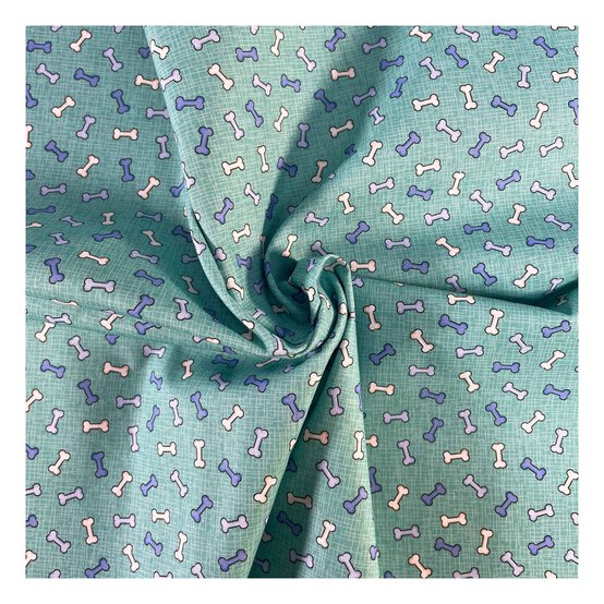 Textured Dog Bones Cotton Fabric by the Metre