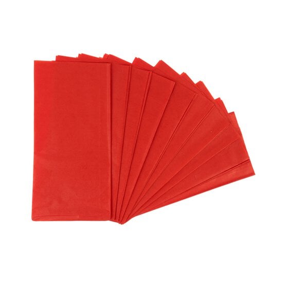 Red Tissue Paper 65cm x 50cm 10 Pack
