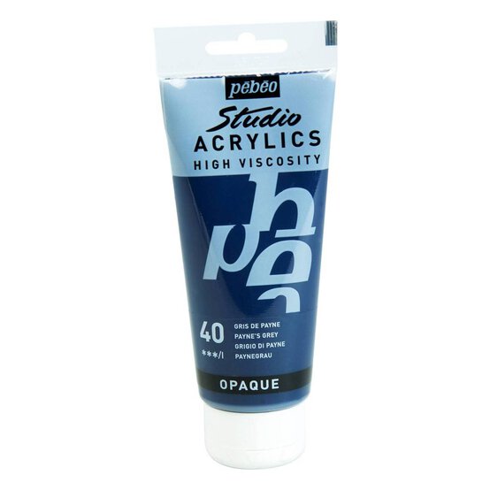 Pebeo Payne's Grey Studio Acrylic Paint 100ml