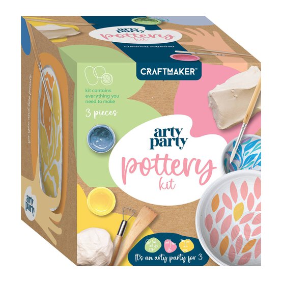 Arty Party Pottery Kit 3 Pack