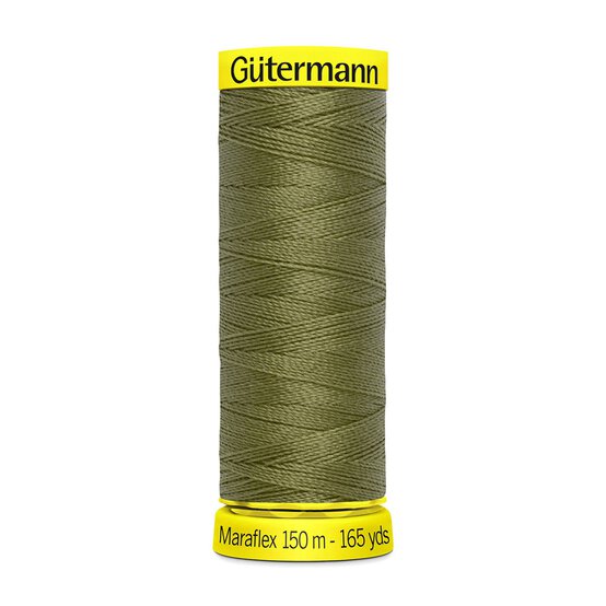 Gutermann Olive Maraflex Stretchy Sewing Thread 150m (432)