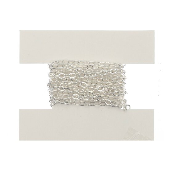 Silver Plated Trace Chain 2mm x 1m