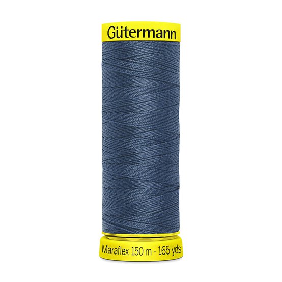 Gutermann Steel Blue Maraflex Stretchy Sewing Thread 150m (435)