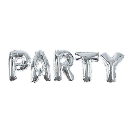 Silver Party Foil Balloon Set