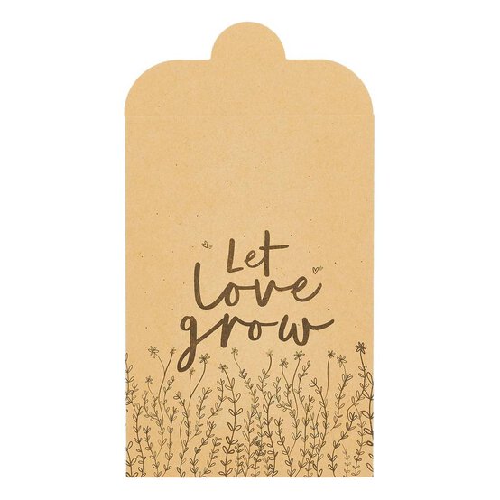 Kraft Let Love Grow Seed Favour Bag 20 Pack